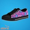 Blue Butterfly Floral Print Men’S Low Top Canvas Best Gift For Men And Women