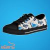 Blue Polka Dots Butterfly Print Men’S Low Top Canvas Best Gift For Men And Women