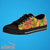 Orange And Blue Butterfly Print Men’S Low Top Canvas Best Gift For Men And Women