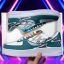 Philadelphia Eagles Football Team Style Design Air Force Shoes For Fans Product Photo 2