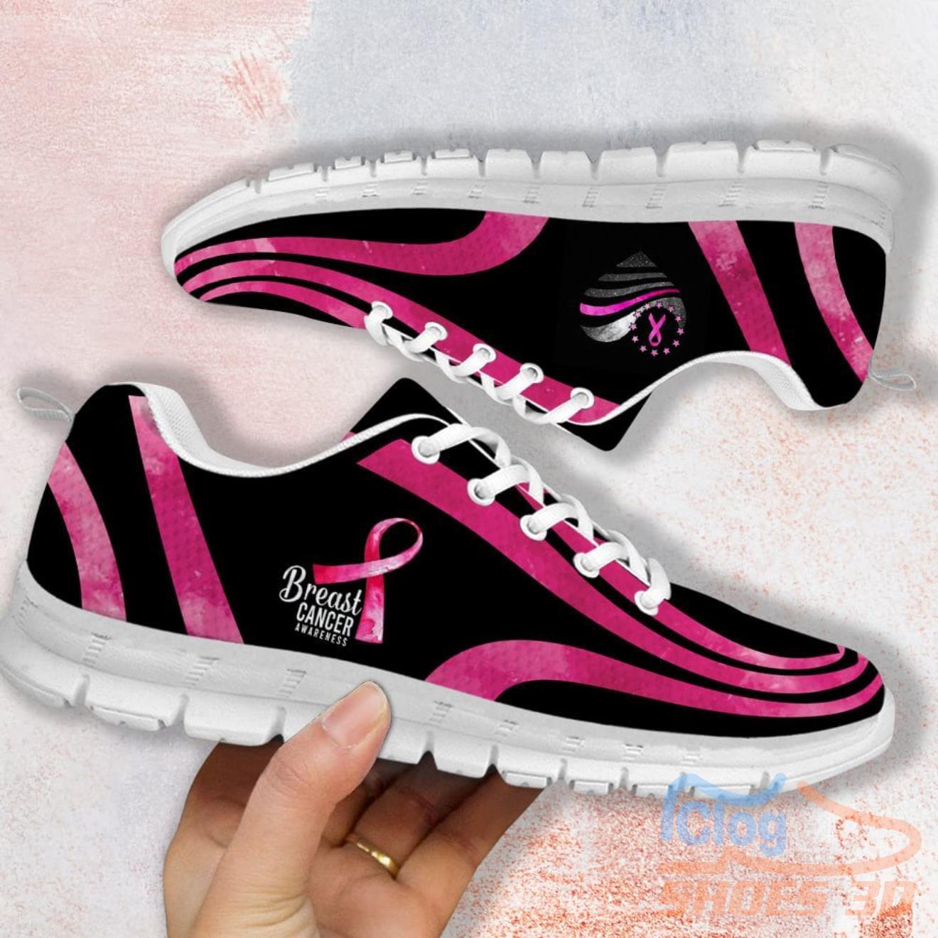 Breast Cancer Awareness Pink Casual Running Sneakers 3 Breast Cancer Awareness Pink Casual Running Sneakers Product Photo 1