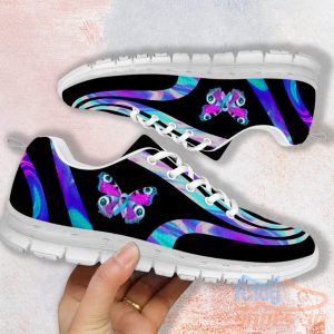 Butterfly Suicide Awareness Casual Running Sneakers Product Photo 2