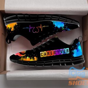 Caregiver Heartbeat Colorful Casual Running Sneakers 1 Caregiver Heartbeat Colorful Casual Running Sneakers Product Photo 2