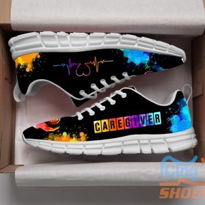 Caregiver Heartbeat Colorful Casual Running Sneakers 2 Caregiver Heartbeat Colorful Casual Running Sneakers Product Photo 3