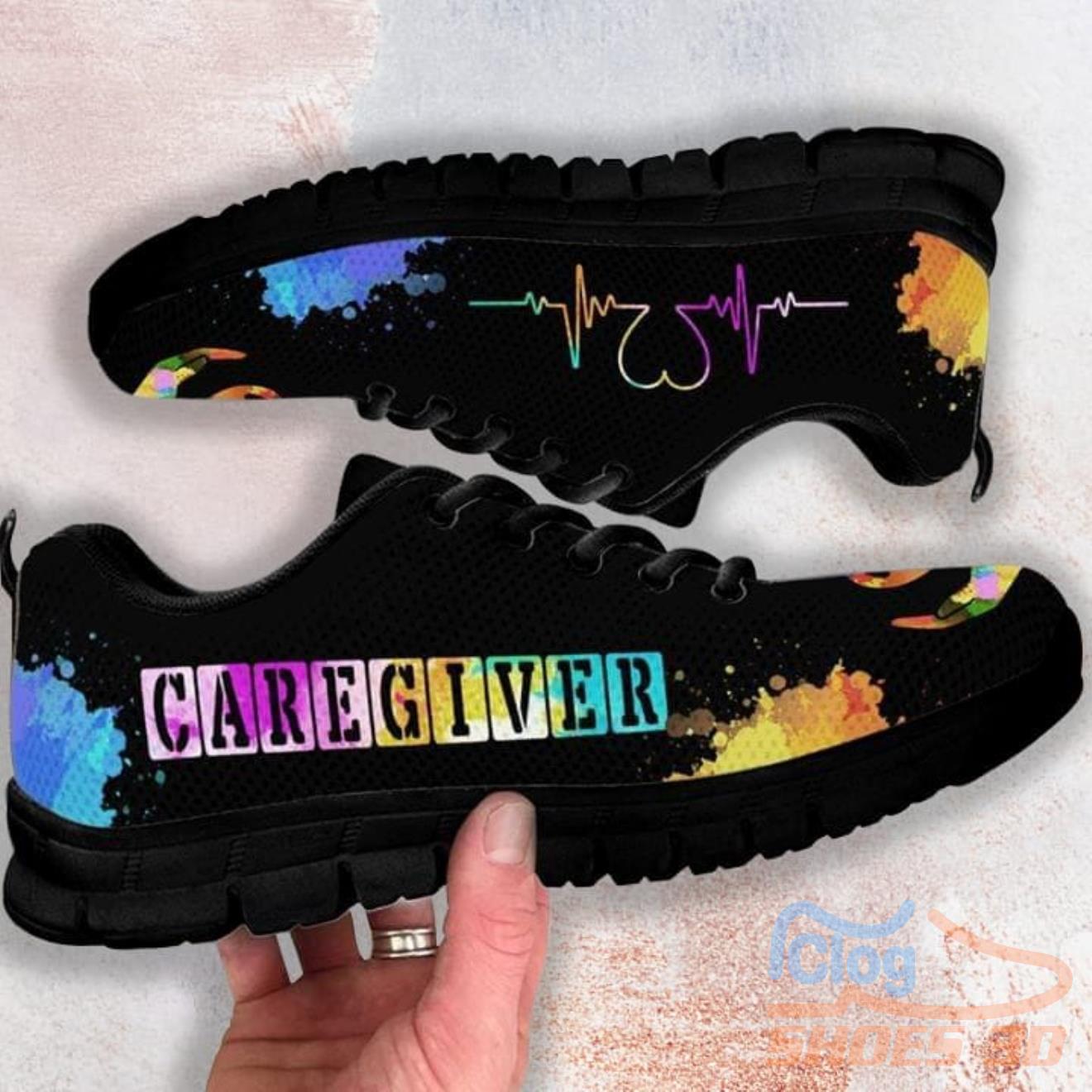 Caregiver Heartbeat Colorful Casual Running Sneakers 4 Caregiver Heartbeat Colorful Casual Running Sneakers Product Photo 1