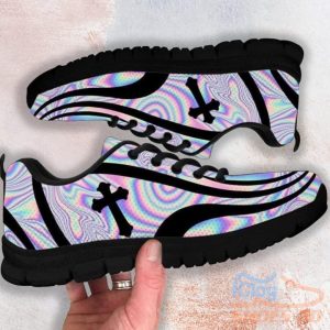 Christian Cross Pink Casual Running Sneakers Product Photo 1