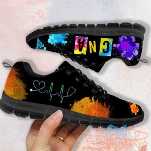 CNA Heart Beat Black Casual Running Sneakers Product Photo 2