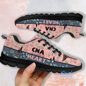 CNA Is A Work Of Heart Pattern Casual Running Sneakers Product Photo 2