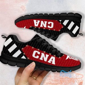 CNA Nursing Red And Black Casual Running Sneakers Product Photo 2