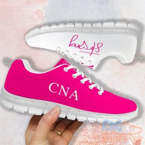 CNA Strong Pink And White Casual Running Sneakers Product Photo 2