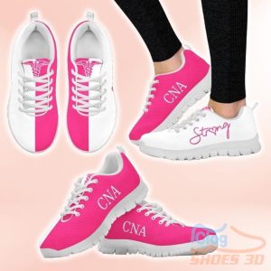 CNA Strong Pink And White Casual Running Sneakers Product Photo 3