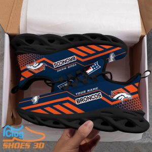 Custom Name NFL Teams Denver Broncos Max Soul Shoes Special Gift Product Photo 3