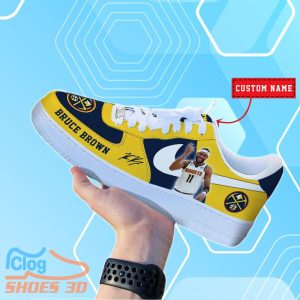 Denver Nuggets Bruce Brown NBA Air Force Shoes Personalized For Real Fans Product Photo 1