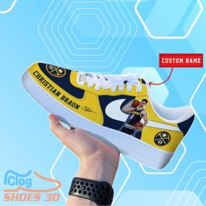 Denver Nuggets Christian Braun NBA Air Force Shoes Personalized For Real Fans Product Photo 1