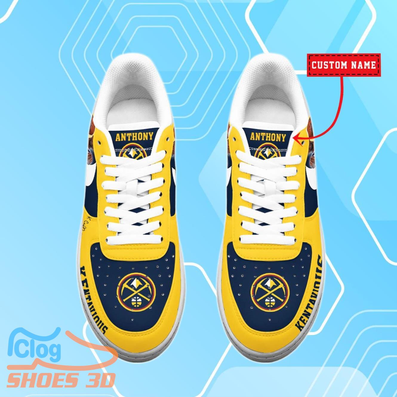 Denver Nuggets Kentavious Caldwell-Pope NBA Air Force Shoes Personalized For Real Fans Denver Nuggets Kentavious Caldwell-Pope NBA Air Force Shoes Personalized For Real Fans