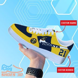 Denver Nuggets NBA Air Force Shoes Personalized For Real Fans Product Photo 1