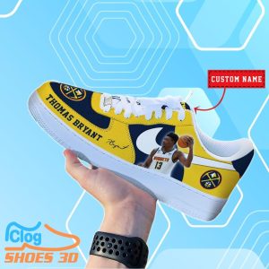 Denver Nuggets Thomas Bryant NBA Air Force Shoes Personalized For Real Fans Product Photo 1