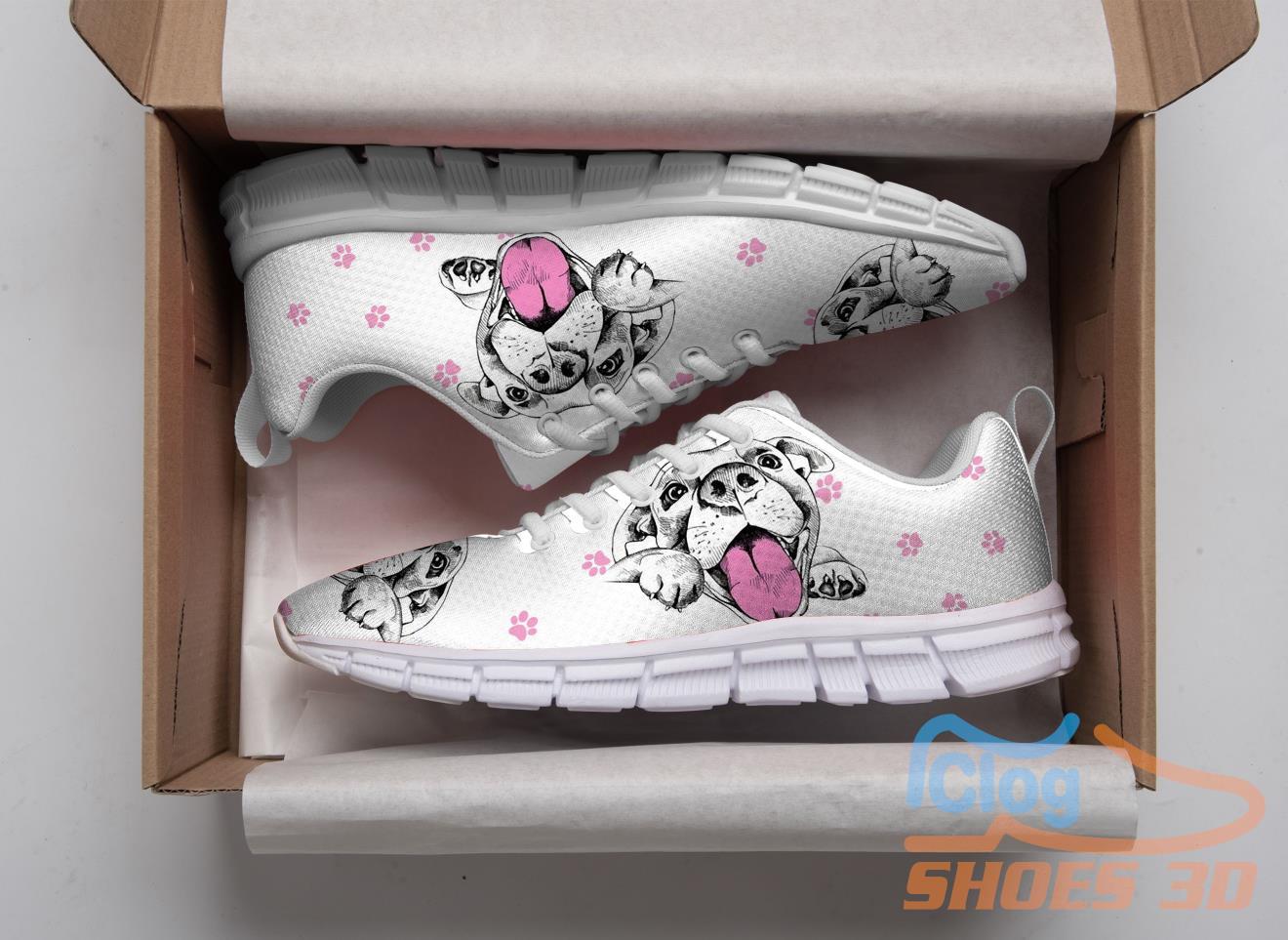 Dog With Pink Paws Casual Running Sneakers Dog With Pink Paws Casual Running Sneakers