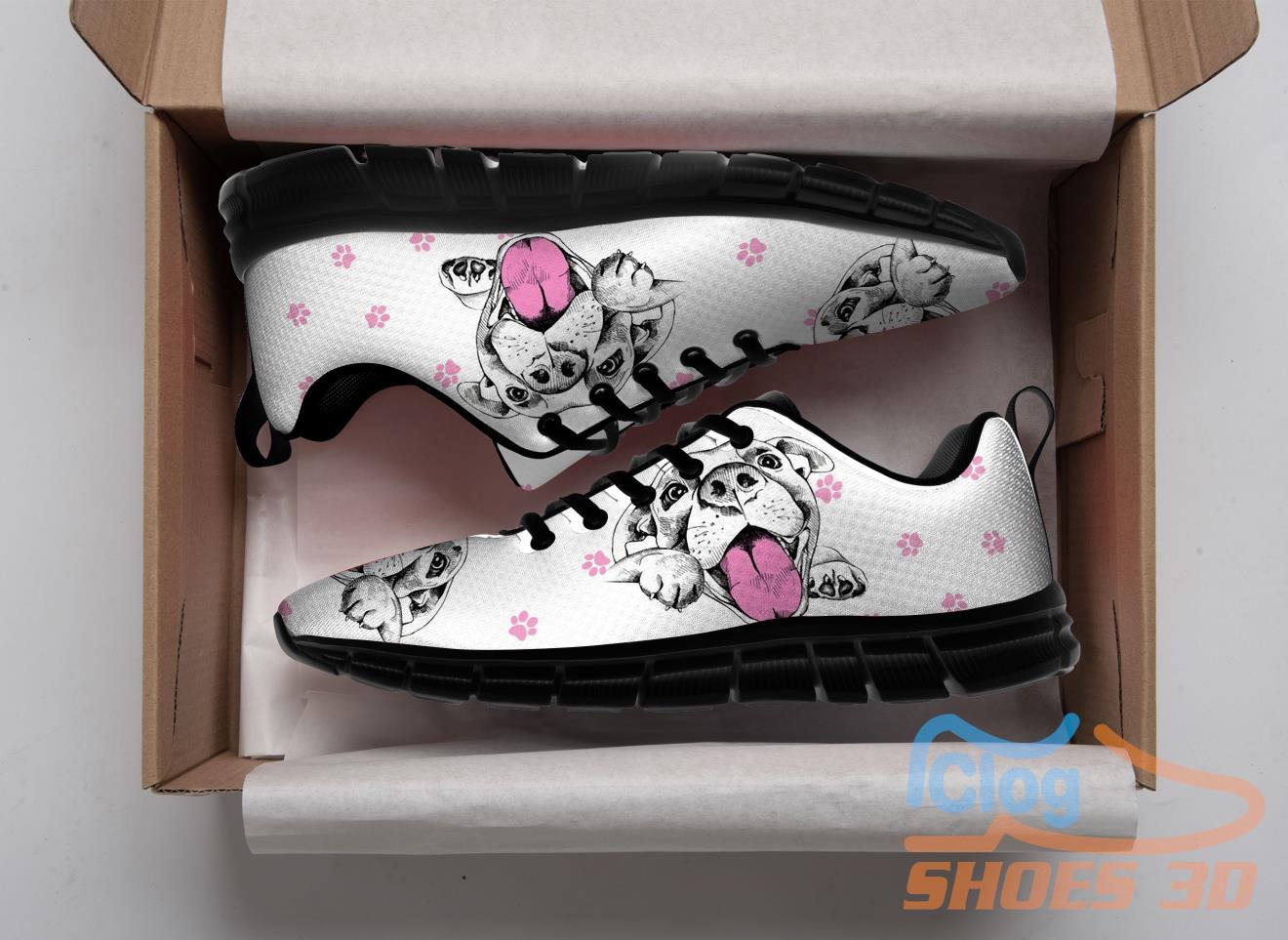 Dog With Pink Paws Casual Running Sneakers Dog With Pink Paws Casual Running Sneakers