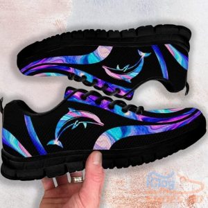 Dolphin Color Blue Purple Casual Running Sneakers Product Photo 1
