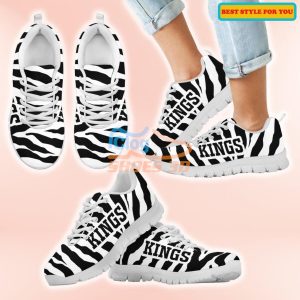Los Angeles Kings Tiger Skin Stripes Pattern Printed Casual Sneakers For Sport Fans Product Photo 2