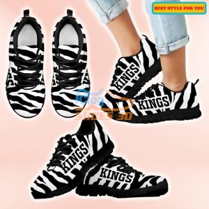 Los Angeles Kings Tiger Skin Stripes Pattern Printed Casual Sneakers For Sport Fans Product Photo 1