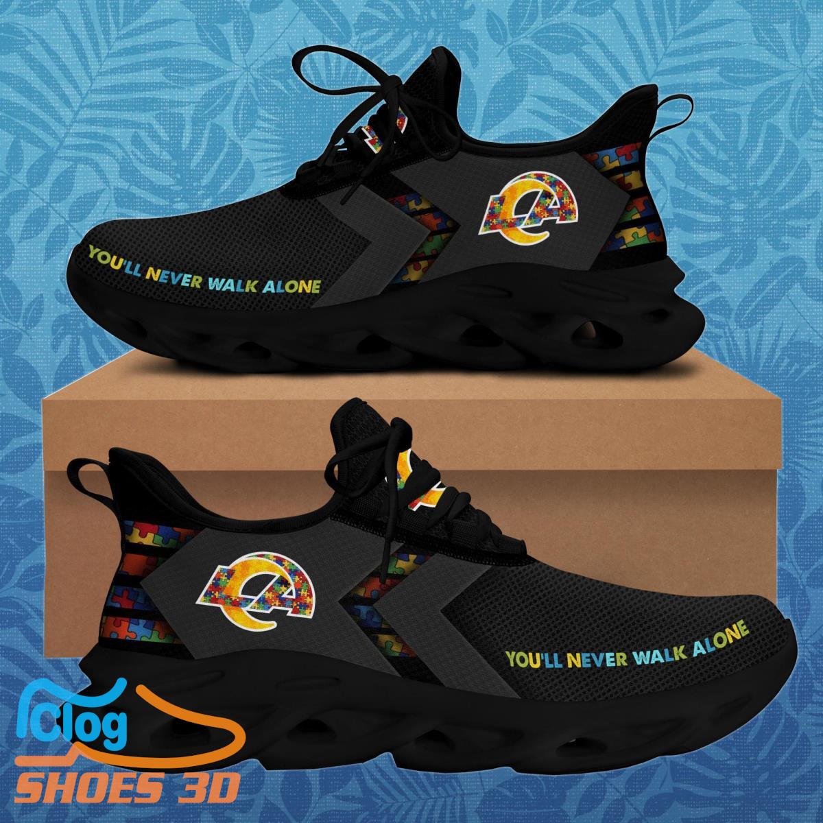Los Angeles Rams Autism Max Soul Sneakers Best Gift 3 Los Angeles Rams Autism Max Soul Sneakers Best Gift Product Photo 1