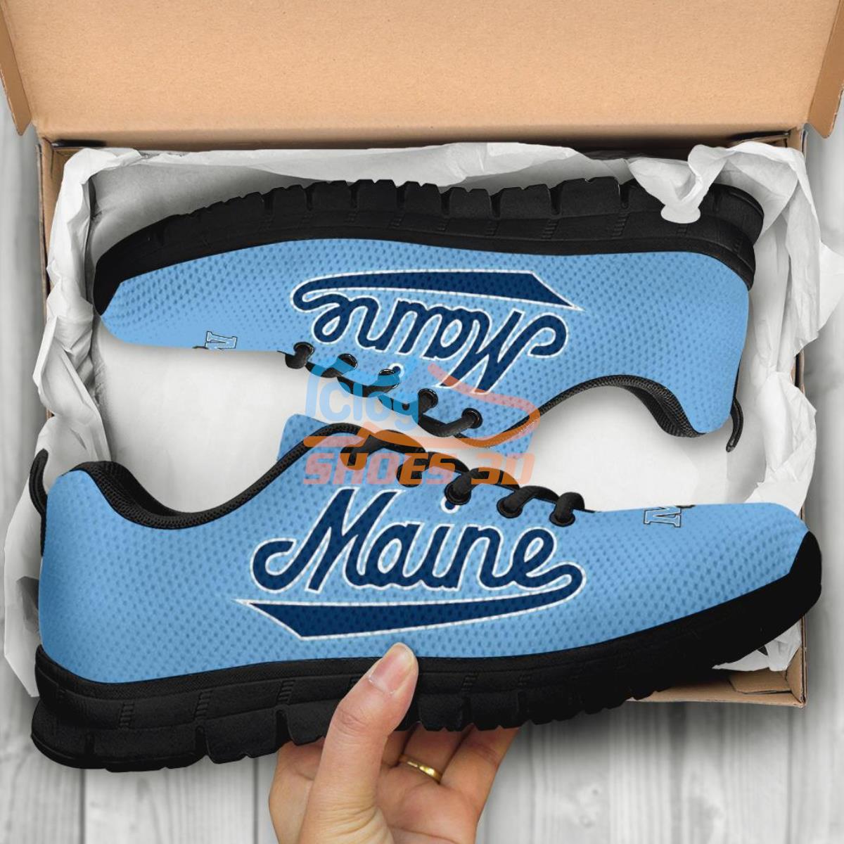 Maine Black Bears Casual Sneakers For Sport Fans Maine Black Bears Casual Sneakers For Sport Fans