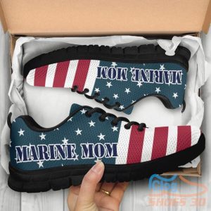 Marine Mom American Flag Mother’s Day Gift Casual Running Sneakers Product Photo 2