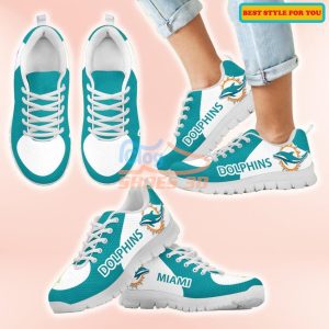 Miami Dolphins Top Logo Casual Sneakers For Sport Fans 1 Miami Dolphins Top Logo Casual Sneakers For Sport Fans Product Photo 2