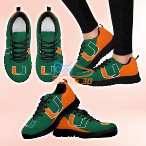 Miami Hurricanes Casual Sneakers For Sport Fans Product Photo 1