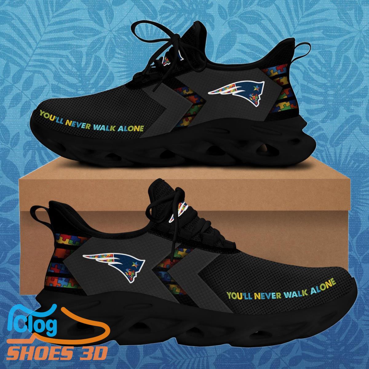 New England Patriots Autism Max Soul Sneakers Best Gift 3 New England Patriots Autism Max Soul Sneakers Best Gift Product Photo 1