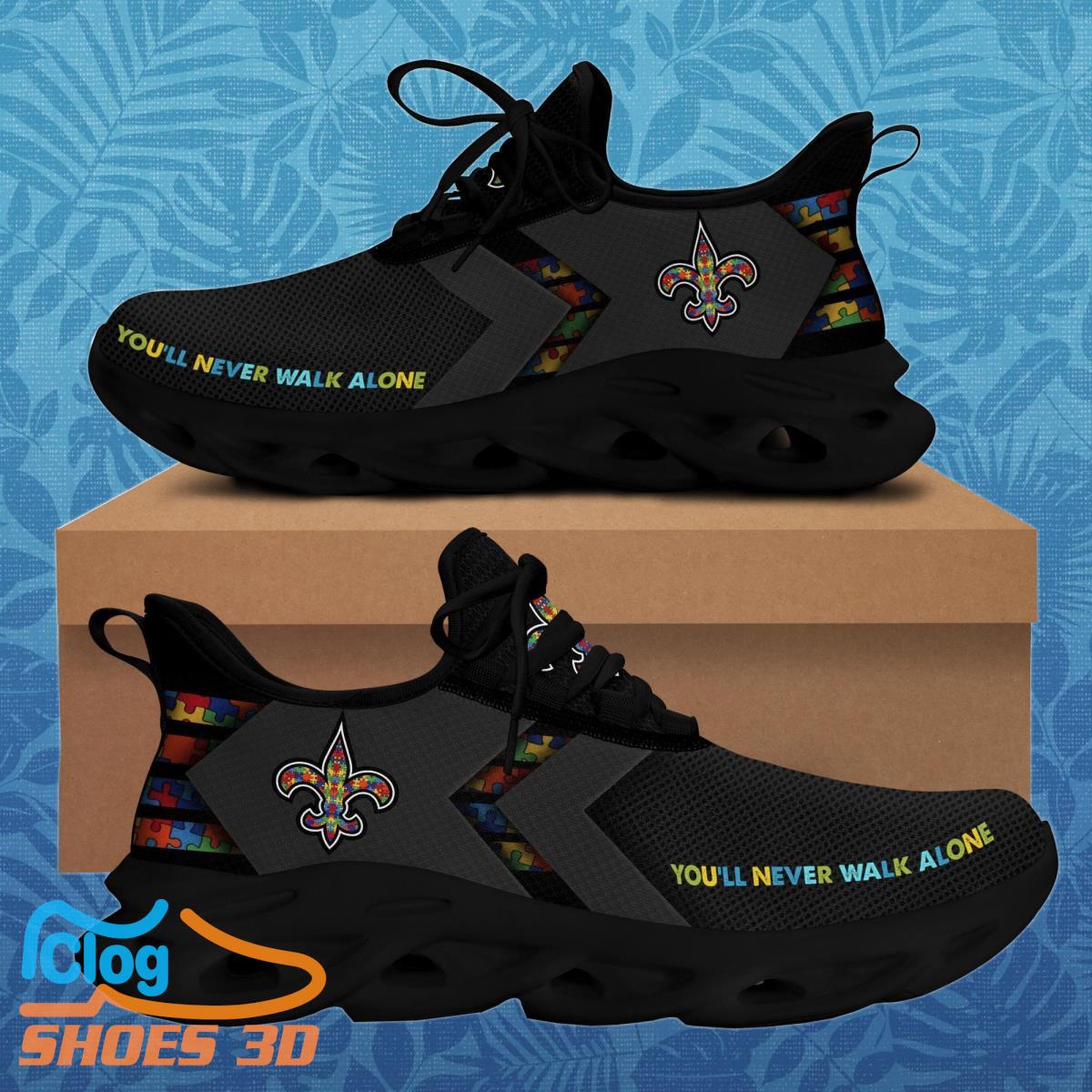 New Orleans Saints Autism Max Soul Sneakers Best Gift 3 New Orleans Saints Autism Max Soul Sneakers Best Gift Product Photo 1
