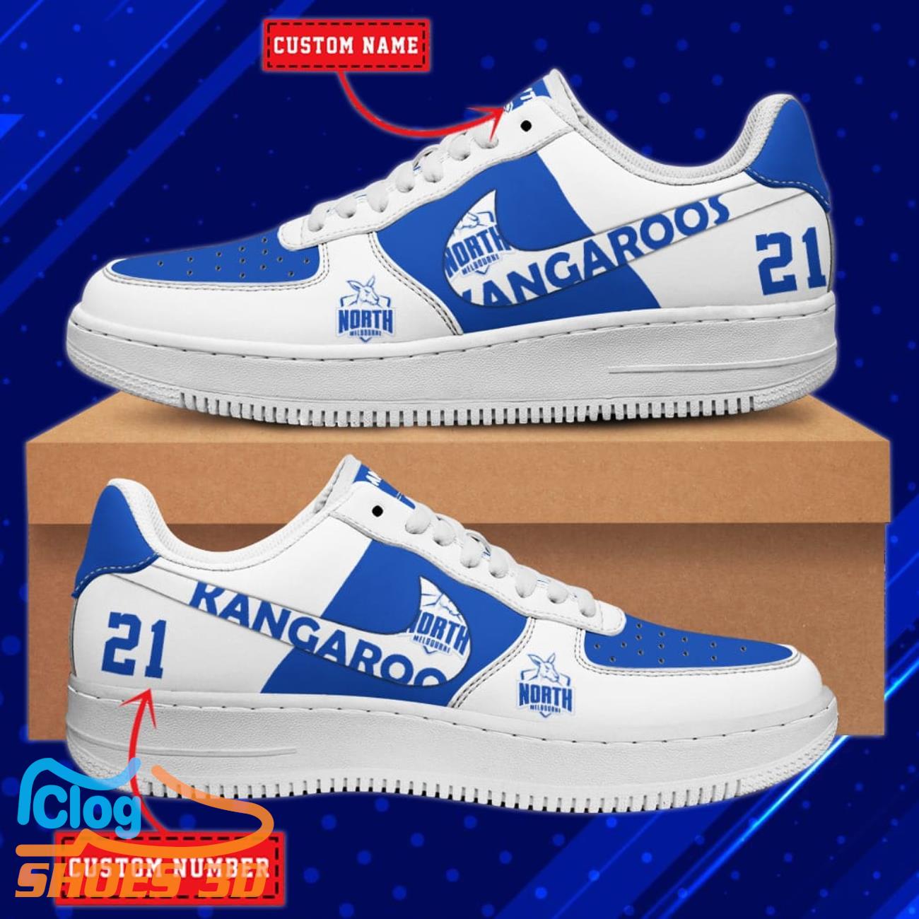 North Melbourne Kangaroos AFL Personalized Air Force Shoes For Men Women North Melbourne Kangaroos AFL Personalized Air Force Shoes For Men Women