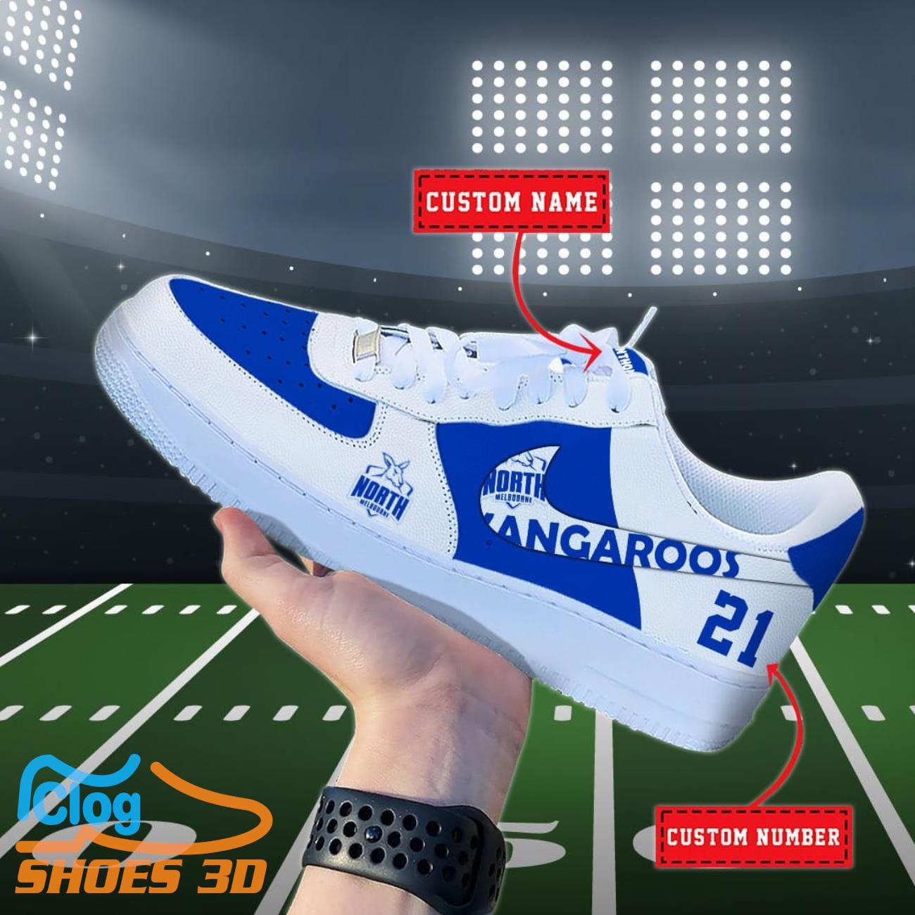 North Melbourne Kangaroos AFL Personalized Air Force Shoes For Men Women 4 North Melbourne Kangaroos AFL Personalized Air Force Shoes For Men Women Product Photo 1