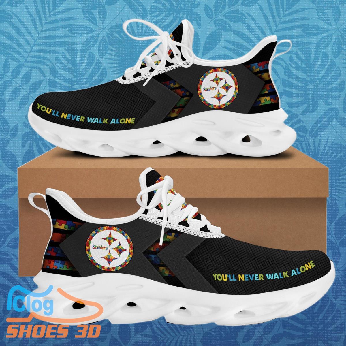 Pittsburgh Steelers Autism Max Soul Sneakers Best Gift Pittsburgh Steelers Autism Max Soul Sneakers Best Gift