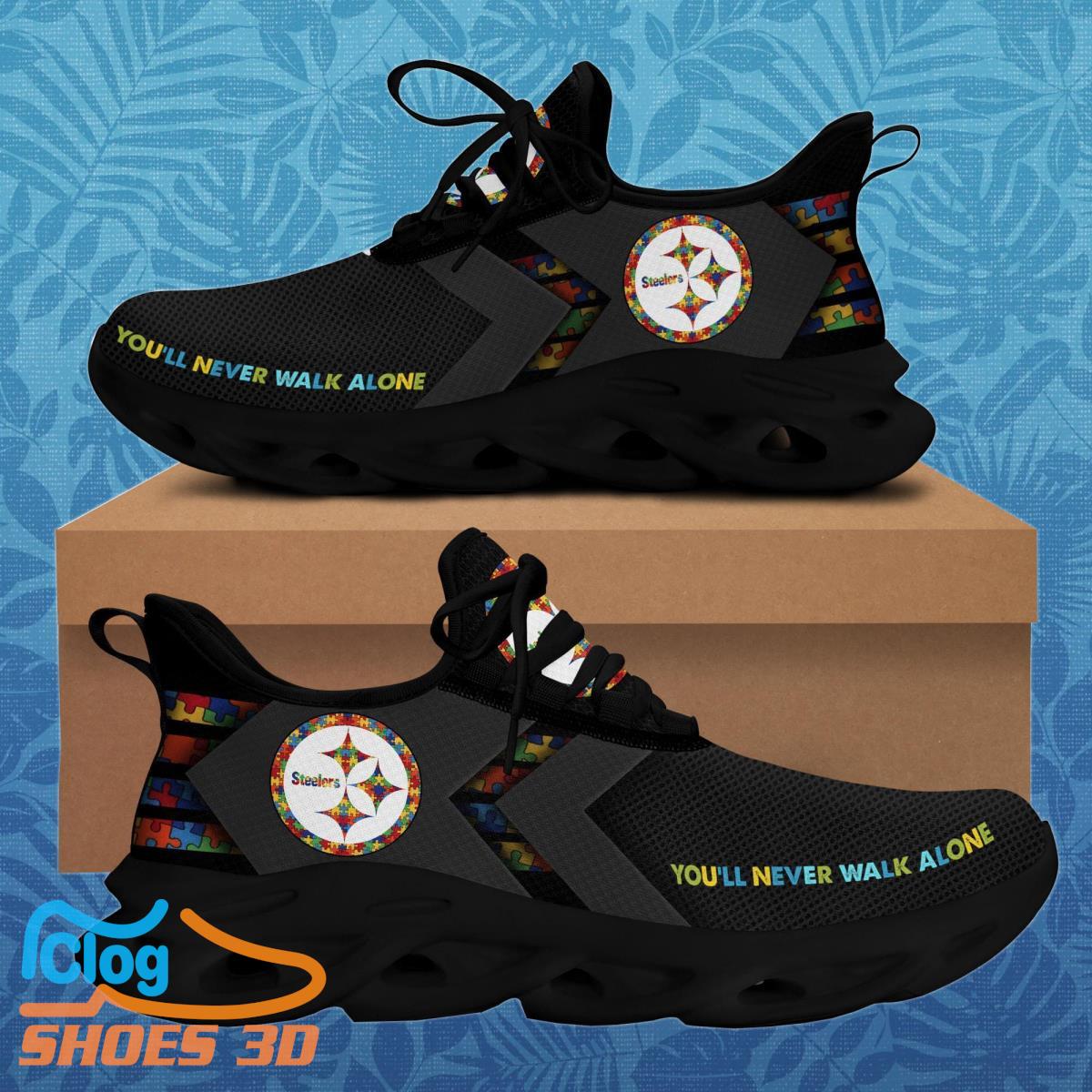 Pittsburgh Steelers Autism Max Soul Sneakers Best Gift 3 Pittsburgh Steelers Autism Max Soul Sneakers Best Gift Product Photo 1