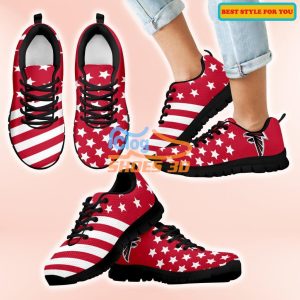 Star America Flag Atlanta Falcons Casual Sneakers For Sport Fans Product Photo 1