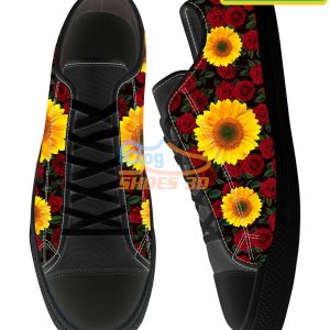 Sunflowers And Red Roses Fashion Low Top Shoes 1 Sunflowers And Red Roses Fashion Low Top Shoes Product Photo 2