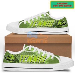 Tennis Ball Printed On Fashion Low Top Shoes Product Photo 2