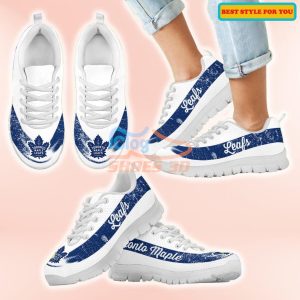 Toronto Maple Leafs Single Line Logo Casual Sneakers For Sport Fans Product Photo 2