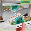 Three Bulldogs Flowers Fashion Low Top Shoes