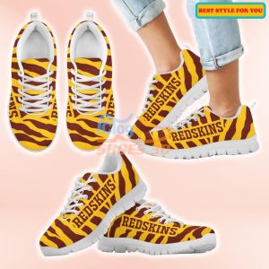 Washington Redskins Tiger Skin Stripes Pattern Printed Casual Sneakers For Sport Fans 1 Washington Redskins Tiger Skin Stripes Pattern Printed Casual Sneakers For Sport Fans Product Photo 2