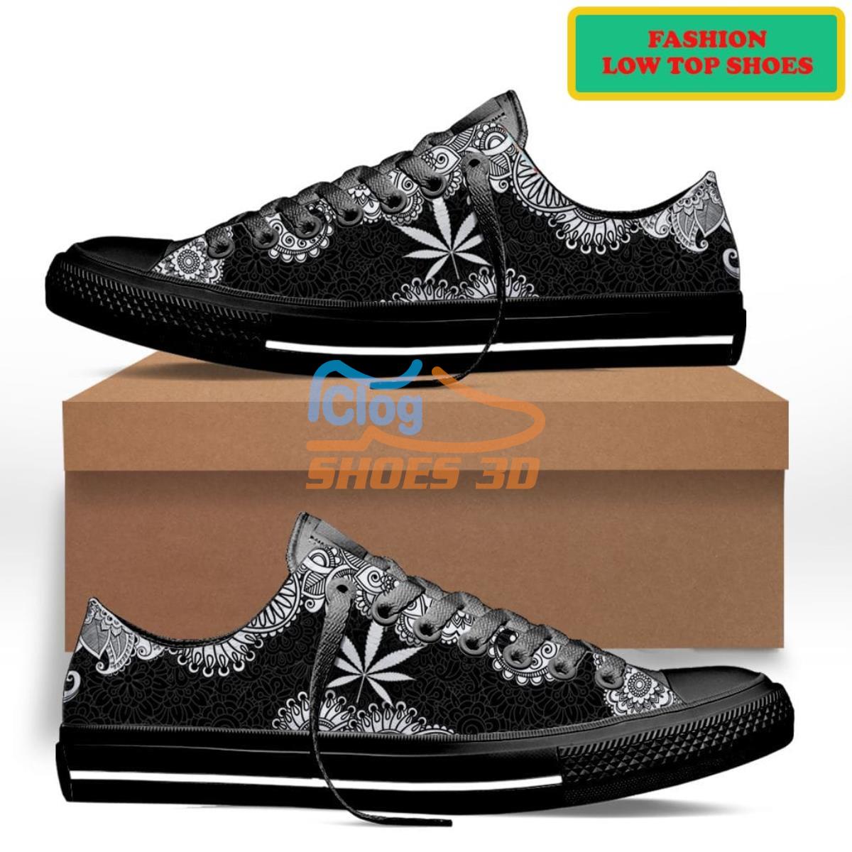 Weed Leaf Mandala Fashion Low Top Shoes 4 Weed Leaf Mandala Fashion Low Top Shoes Product Photo 1