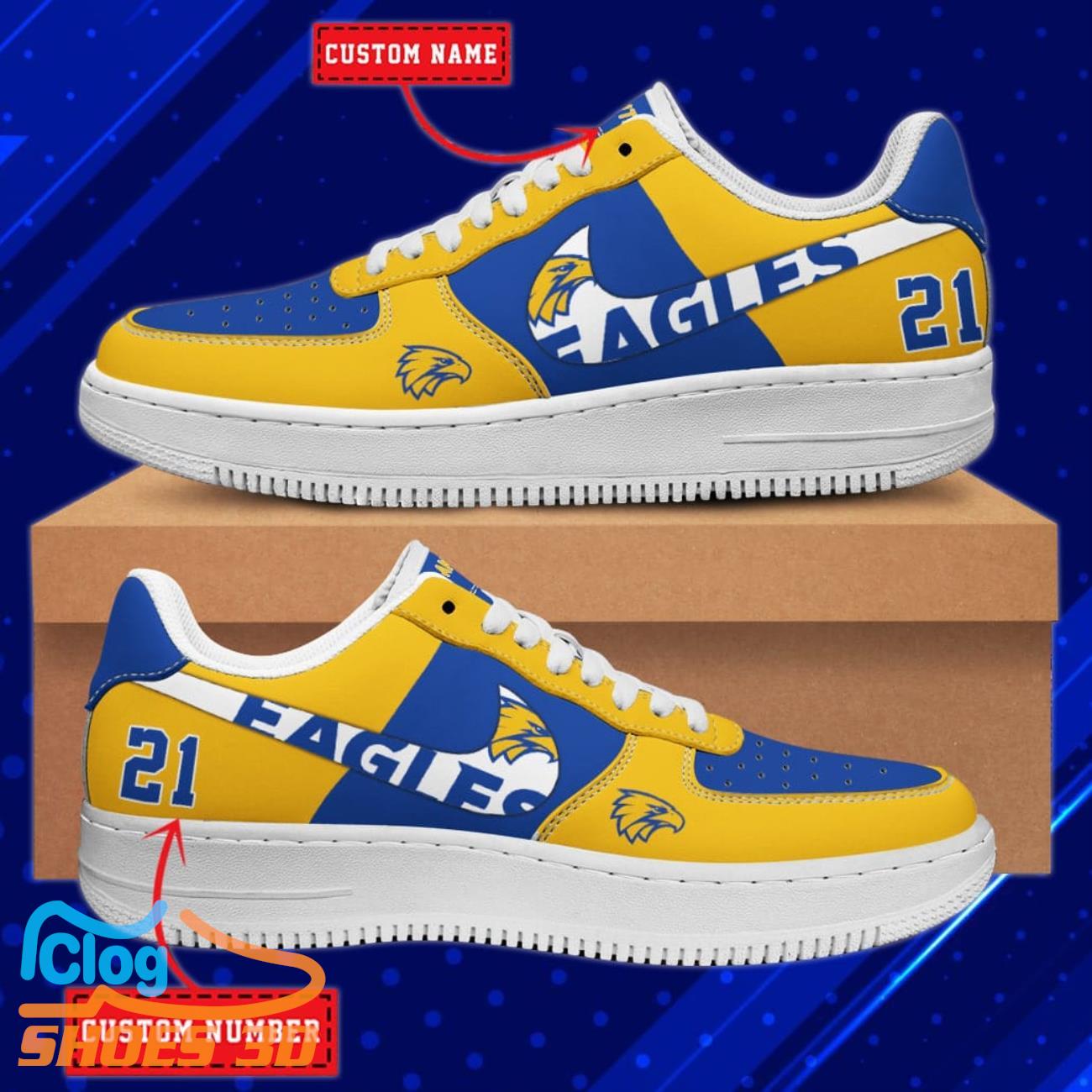West Coast Eagles AFL Personalized Air Force Shoes For Men Women West Coast Eagles AFL Personalized Air Force Shoes For Men Women