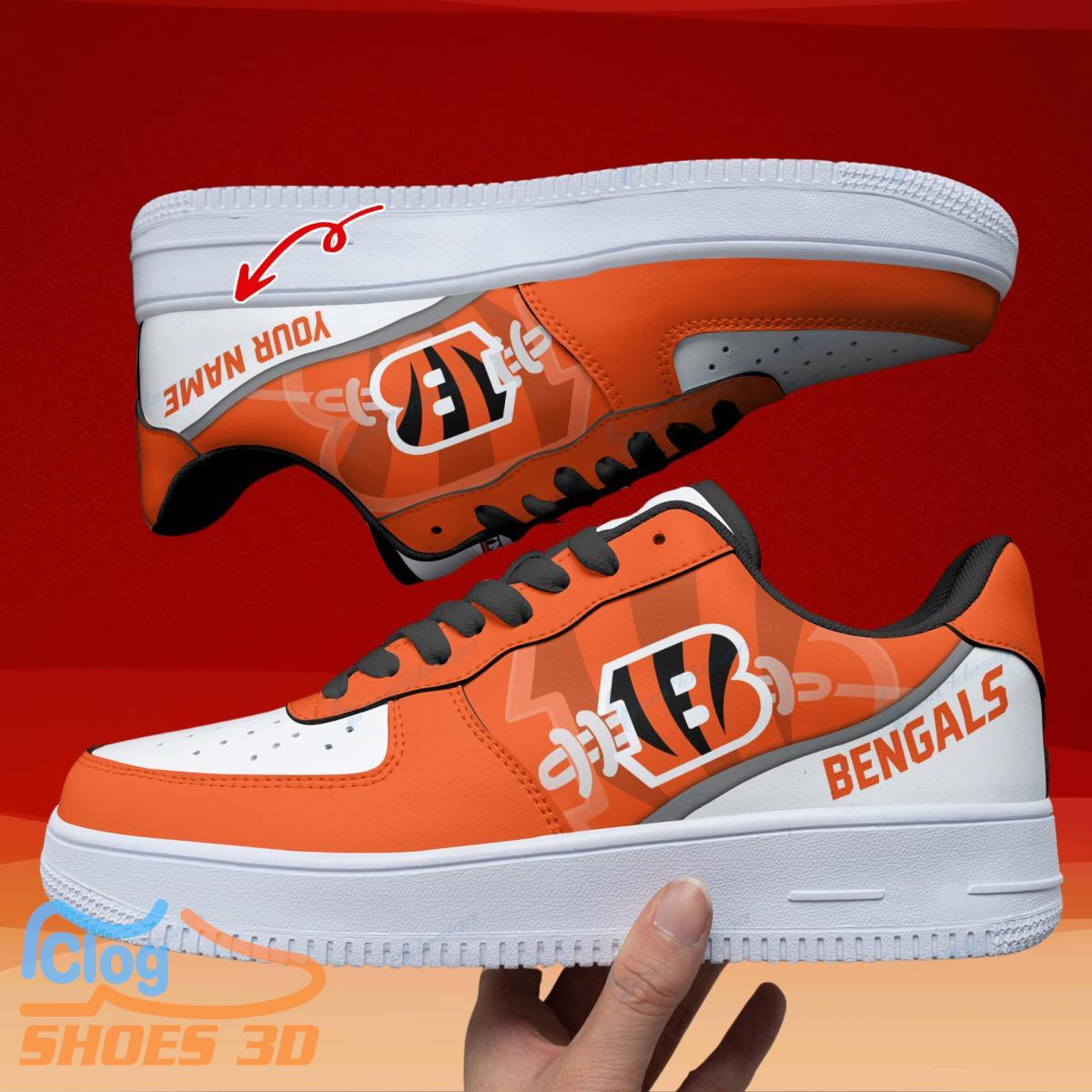 Cincinnati Bengals Custom Name NFL Air Force Shoes Best Gift 2 Cincinnati Bengals Custom Name NFL Air Force Shoes Best Gift Product Photo 1