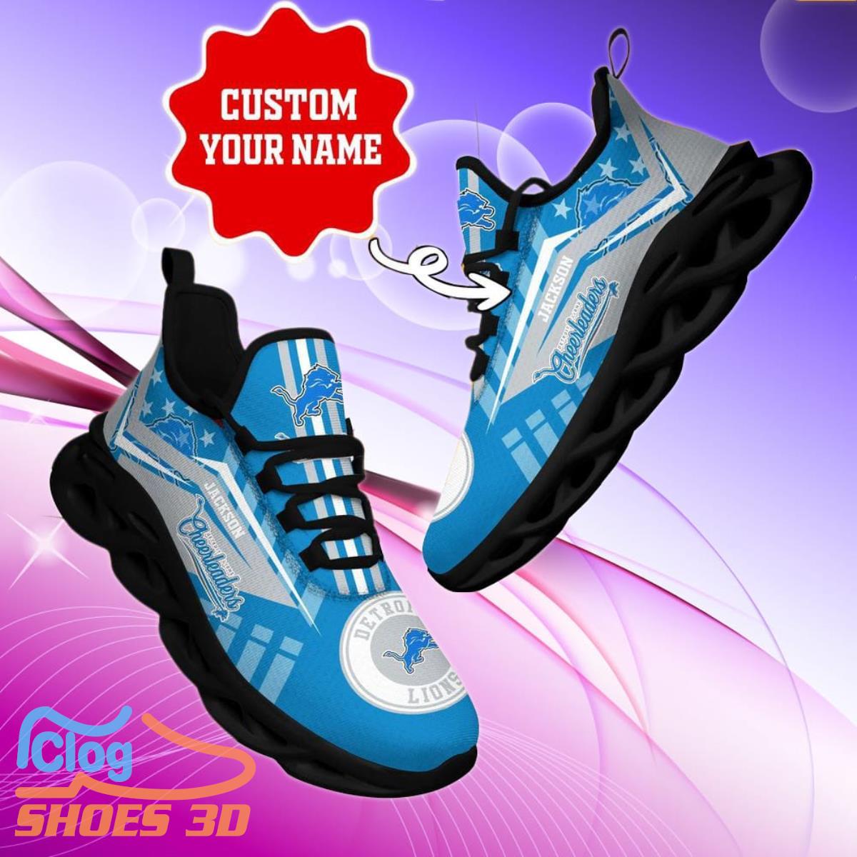 Detroit Lions NFL Max Soul Shoes Custom Name Sneakers Hot Trending Special Gift Detroit Lions NFL Max Soul Shoes Custom Name Sneakers Hot Trending Special Gift