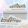 Funny Lazy Cat Low Top Canvas Shoes