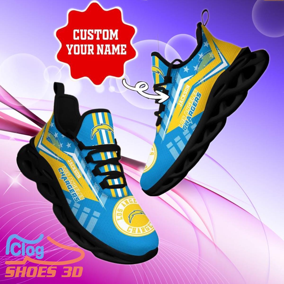 Los Angeles Chargers NFL Max Soul Shoes Custom Name Sneakers Hot Trending Special Gift Los Angeles Chargers NFL Max Soul Shoes Custom Name Sneakers Hot Trending Special Gift