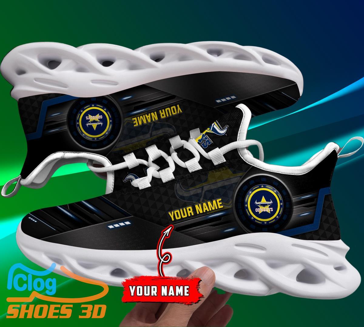 North Queensland Cowboys Custom Name NRL Max Soul Shoes Best Gift 3 North Queensland Cowboys Custom Name NRL Max Soul Shoes Best Gift Product Photo 1